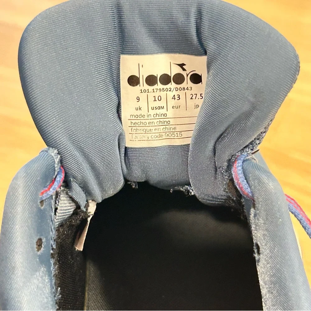 BLUSHIELD TORNEO 2 AG Diadora Blue and Red Athletic Shoes Size 10 - Picture 8 of 8